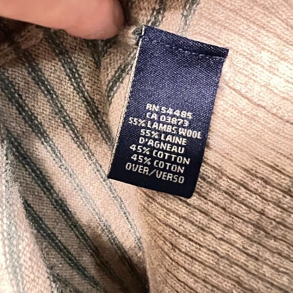 American Eagle Outfitters Vintage Slim Fit Striped Sweater XXL Beige - Picture 3 of 7